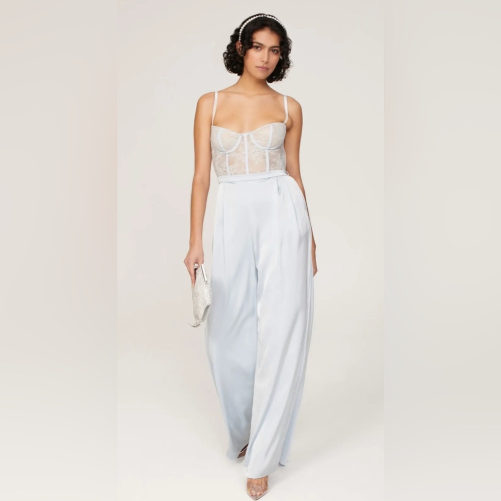 Katie May Tink Jumpsuit in Light Blue Size Large Baby Shower Special Occasion